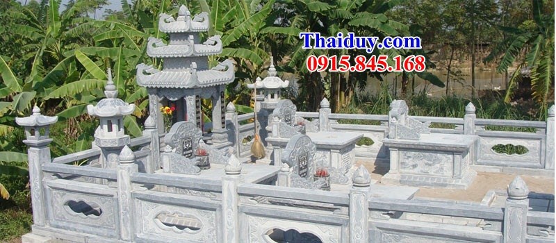 48 Khu lăng mộ mồ mả nghĩa trang gia đình dòng hò tổ tiên gia tộc đá xanh đẹp bán tại Đồng Nai