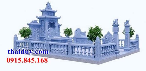 Mẫu Thiết kế khu lăng mộ bằng đá mỹ nghệ Ninh Bình đẹp thi công lắp đặt ở Lạng Sơn