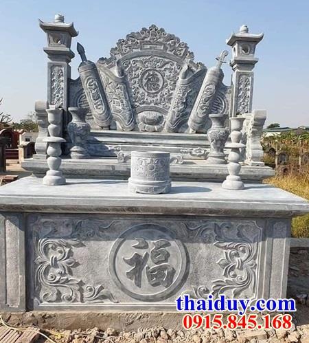 Mẫu bàn lễ thờ ngoài trời khu lăng mộ nhà thờ đình chùa bằng đá mỹ nghệ Ninh Bình đẹp