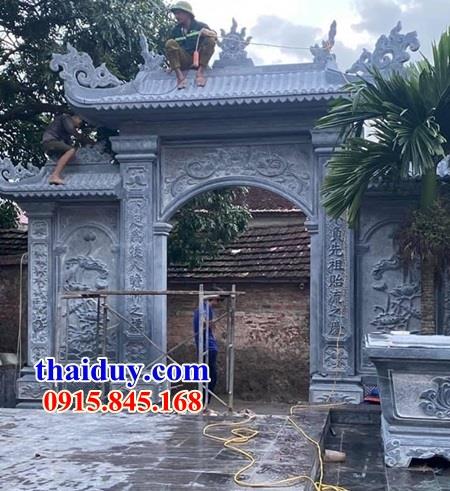 Mẫu cổng nhà thờ đình đền chùa khu lăng mộ bằng đá xanh Thanh Hóa đẹp nhất