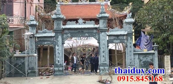 Mẫu cổng tam quan nhà thờ đình đền chùa khu lăng mộ bằng đá mỹ nghệ Ninh Bình đẹp nhất