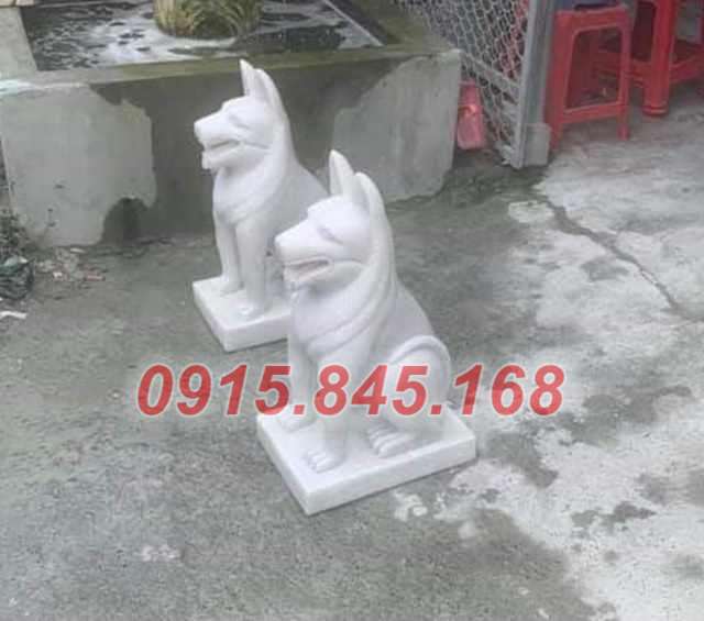 Mẫu giá bán tượng chó bằng đá trắng đẹp nhất bán