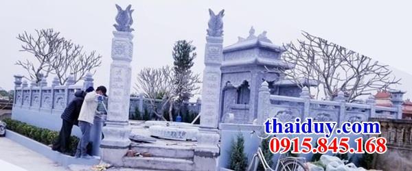 Mẫu khu lăng mộ bằng đá thiết kế đẹp thi công lắp đặt ở Lạng Sơn