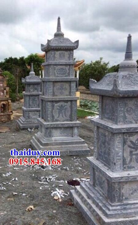 Mẫu mộ tháp để tro cốt tại đình chùa bằng đá xanh Thanh Hóa đẹp