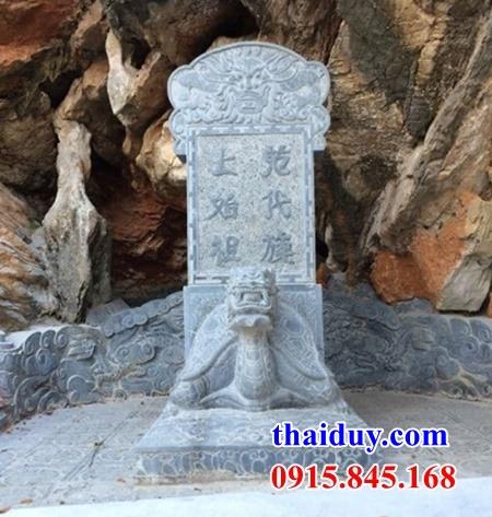 Rùa cõng bia ghi danh công đức nhà thờ đình đền chùa miếu bằng đá xanh Thanh Hóa đẹp