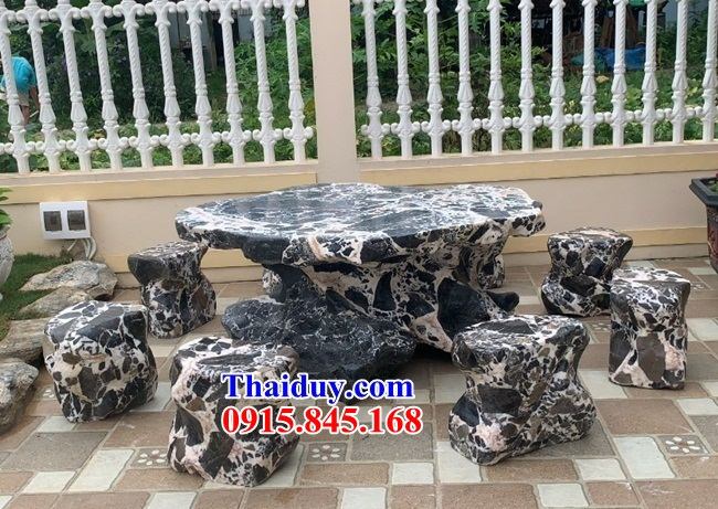 Bán bàn ghế sân vườn tư gia bằng đá tự nhiên thiết kế hiện đại giá rẻ