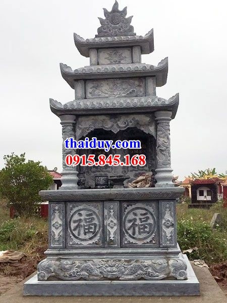 Hình ảnh mộ đôi gia đình ba mái bằng đá xanh Thanh Hóa đẹp bán chạy nhất