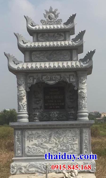 Lăng mộ ba đao ba mái khu thờ chung bằng đá cất để tro hài cốt hỏa táng bán sẵn giá rẻ năm 2021