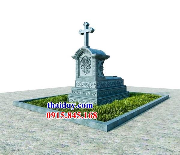 Lăng mộ một mái đạo thiên chúa công giáo bằng đá thiết kế hiện đại