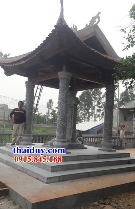 Mẫu cột nhà thờ họ cột đồng trụ đình chùa miếu bằng đá Ninh Bình điêu khắc rồng đẹp