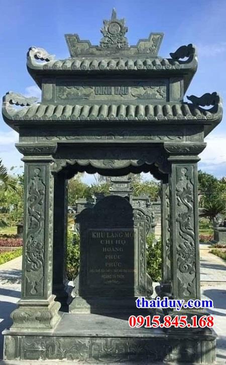 Mẫu khu lăng mộ đá xanh rêu thiết kế đơn giản khuôn viên lăng thờ gia tộc