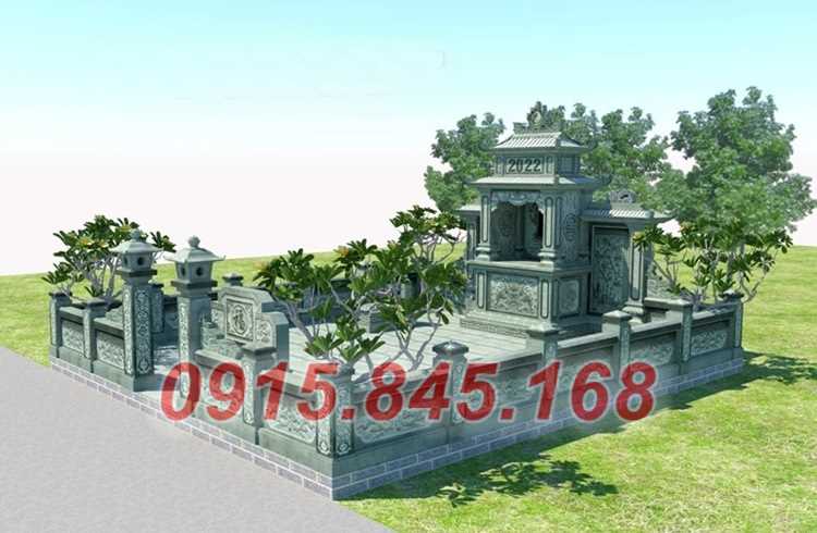 Mẫu khu lăng mộ nghĩa trang nhà mồ bằng đá xanh tự nhiên phong thủy 2021
