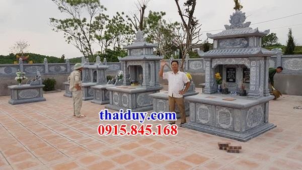 Mẫu mộ đôi gia đình bằng đá mỹ nghệ Ninh Bình giá rẻ thiết kế đẹp