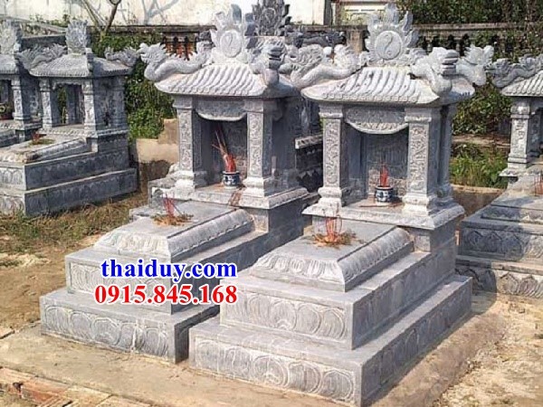 Mẫu mộ đơn giản một mái bằng đá Thanh Hóa cất tro cốt hỏa táng đẹp nhất Việt Nam