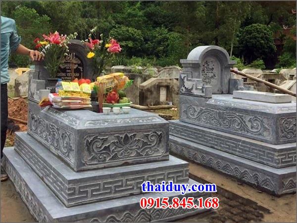 Mẫu mộ đơn giản một mái bằng đá khối Ninh Bình đẹp nhất Việt Nam