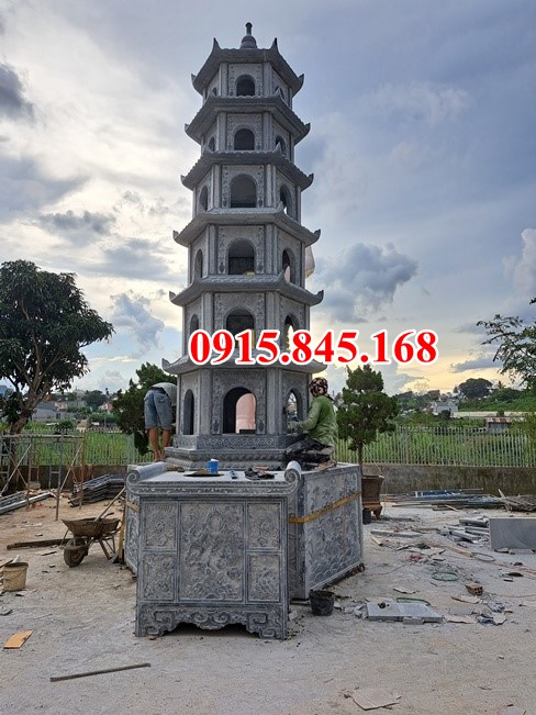 Mẫu mộ tháp phật giáo bằng đá bán sóc trăng - bảo tháp chùa để thờ tro cốt