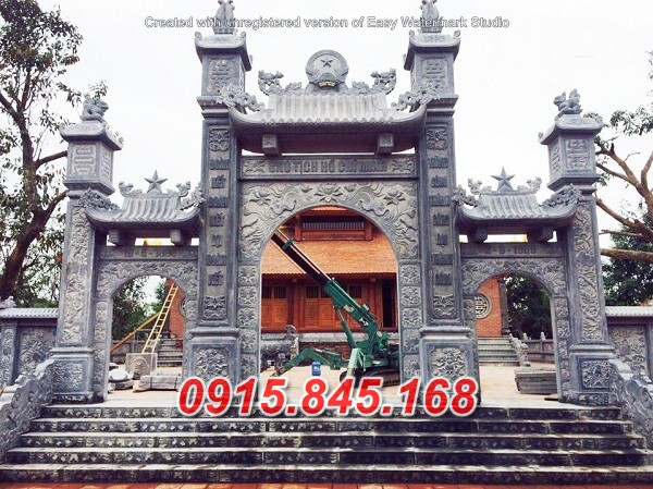 Mẫu thiết kế cổng đền chùa đá tự nhiên đẹp bán