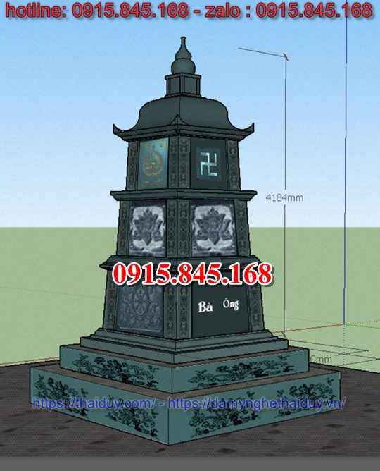 Mộ tháp bằng đá đẹp kích thước phong thủy địa chỉ giá bán 2024