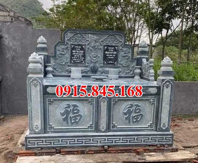 Thiết kế mộ đôi bằng đá xanh đẹp bán chạy nhất