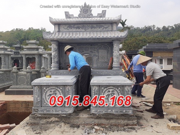 mộ đá hai đao thiết kế