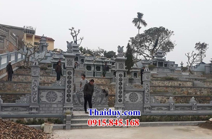 01 Khu lăng mộ đá nguyên khối đẹp bán tại Bắc Ninh nghĩa trang gia đình dòng họ gia tộc