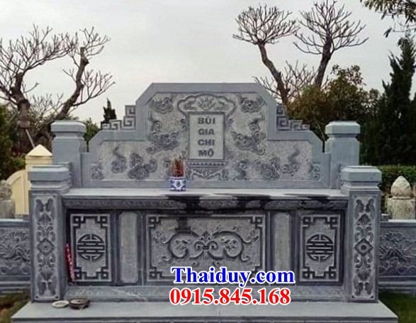 01 Mẫu mộ đôi gia đình ông bà bố ba cha mẹ hai ba bốn ngôi liền nhau bằng đá đẹp bán tại Quảng Trị