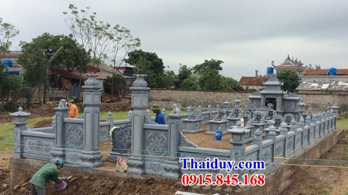 03 Khu lăng mộ đá đẹp bán tại Bắc Giang nghĩa trang gia đình dòng họ gia tộc