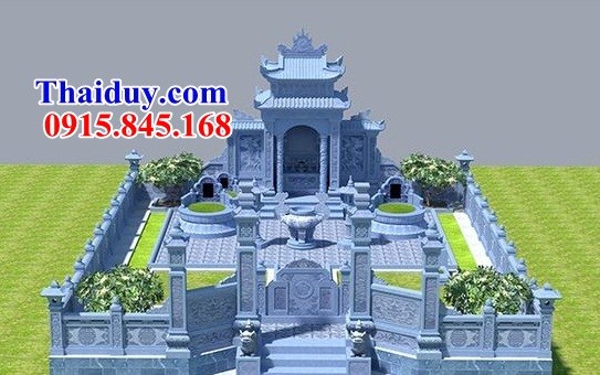 03 Khu lăng mộ đá ninh bình đẹp bán tại Bắc Giang nghĩa trang gia đình dòng họ gia tộc