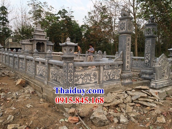 05 Khu lăng mộ đá tự nhiên đẹp bán tại Hưng Yên nghĩa trang gia đình dòng họ gia tộc