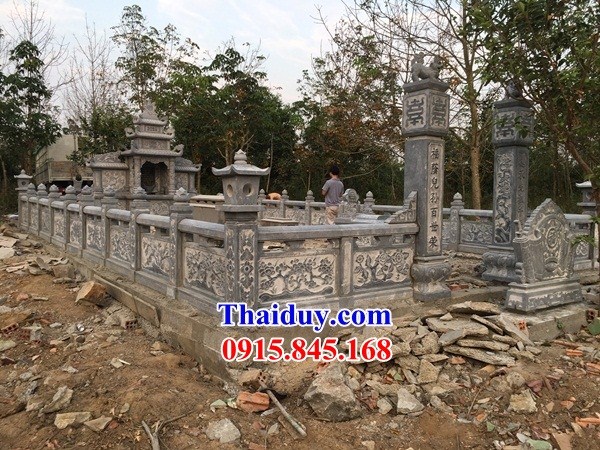 05 Khu lăng mộ đá xanh đẹp bán tại Hưng Yên nghĩa trang gia đình dòng họ gia tộc
