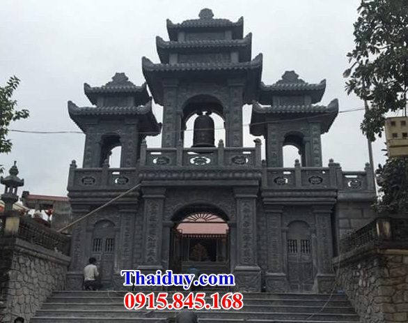 05 Mẫu cổng ngũ quan đình chùa khu di tích lịch sử bằng đá Thanh Hóa thiết kế hiện đại