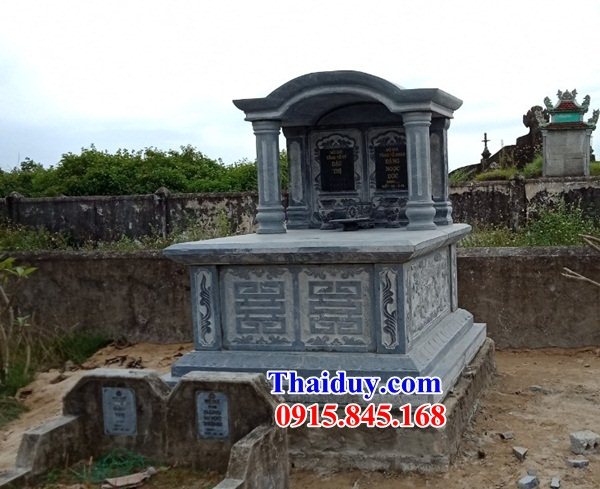 05 Mẫu mộ đôi gia đình ông bà bố ba cha mẹ hai ba bốn năm ngôi liền nhau bằng đá đẹp bán tại Thanh Hóa