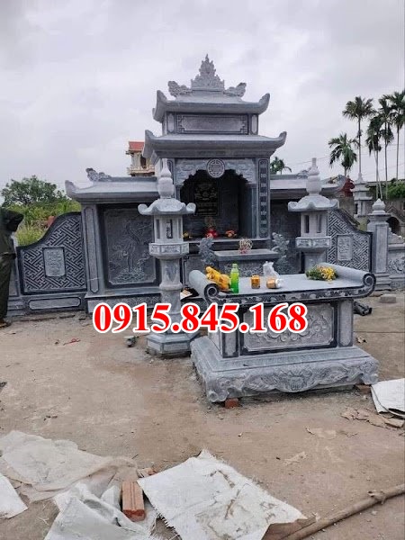 05 Mộ nhà mồ nghĩa trang đá liền nguyên khối đẹp bán tại Bình Định