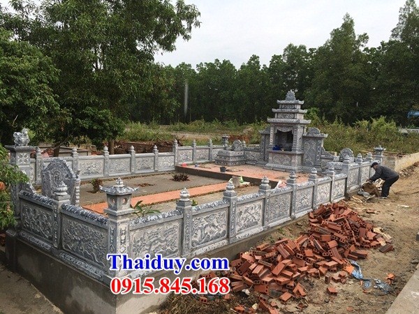 08 Khu lăng mộ đá nguyên khối đẹp bán tại Quảng Ninh nghĩa trang gia đình dòng họ gia tộc