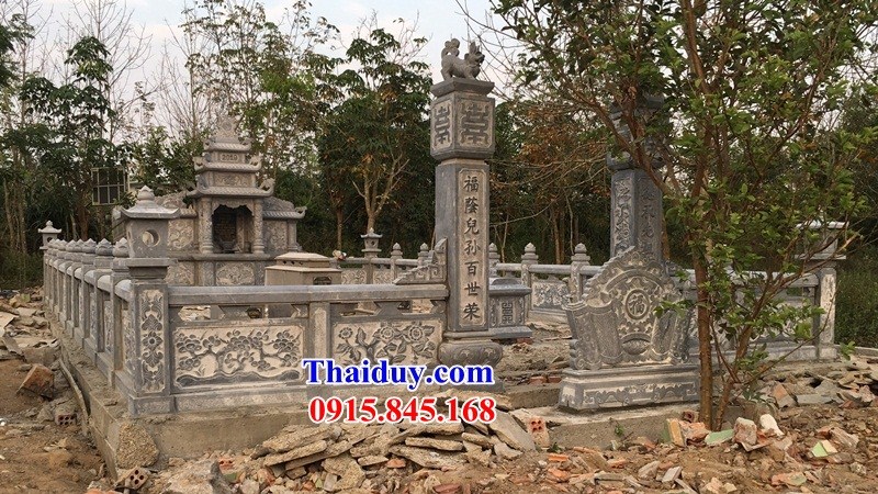 08 Khu lăng mộ đá ninh bình đẹp bán tại Quảng Ninh nghĩa trang gia đình dòng họ gia tộc