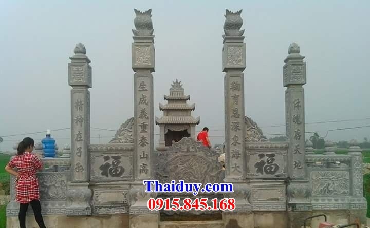 08 Khu lăng mộ đá xanh đẹp bán tại Quảng Ninh nghĩa trang gia đình dòng họ gia tộc