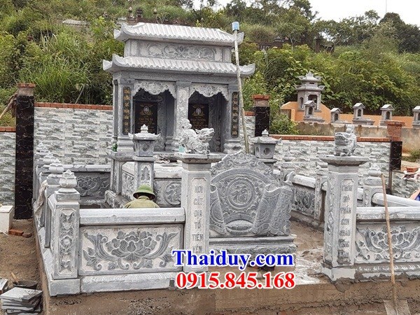 09 Khu lăng mộ đá ninh bình đẹp bán tại Thái Bình nghĩa trang gia đình dòng họ gia tộc
