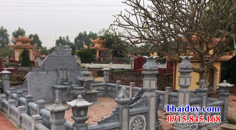 09 Khu lăng mộ đá thanh hóa đẹp bán tại Thái Bình nghĩa trang gia đình dòng họ gia tộc