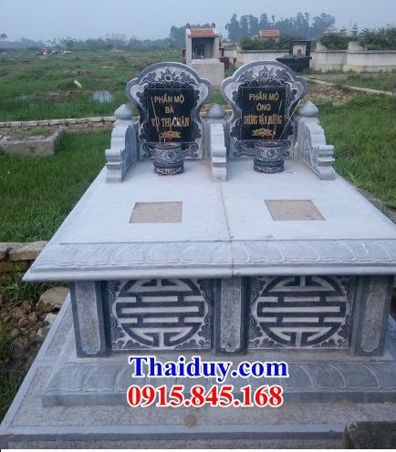 09 Mẫu mộ đôi gia đình ông bà bố ba cha ba mẹ anh chị em hai ba bốn năm ngôi liền nhau bằng đá ninh bình đẹp bán tại Hà Giang