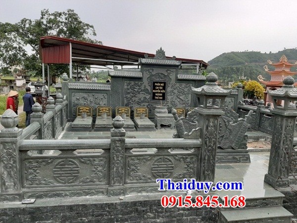 10 Khu lăng mộ đá xanh đẹp bán tại Nam Định nghĩa trang gia đình dòng họ gia tộc