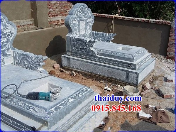 10 Mẫu mộ tam cấp bằng đá xanh tự nhiên kích thước chuẩn phong thủy