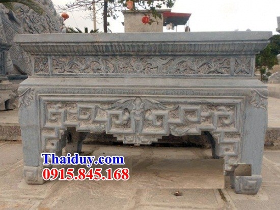 11 Mẫu bàn lễ đình đền chùa miếu bằng đá tự nhiên nguyên khối