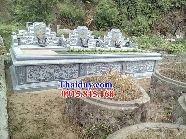 11 Mẫu mộ đôi gia đình ông bà bố ba cha mẹ hai ba bốn năm ngôi liền nhau bằng đá thanh hóa đẹp bán tại Lào Cai