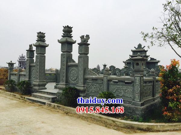 11 Mẫu mộ khu lăng mộ bằng đá xanh rêu chạm khắc hoa văn tinh xảo nguyên khối Ninh Bình