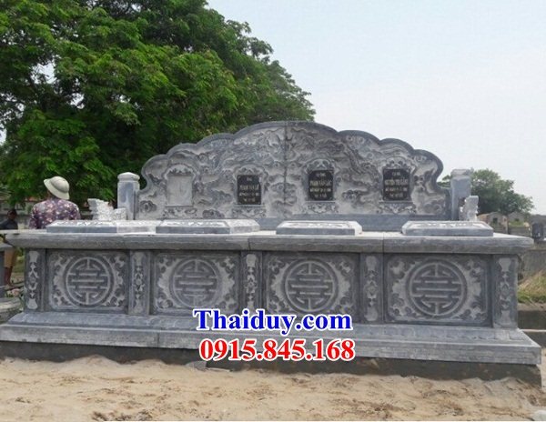 12 Mẫu mộ đôi gia đình ông bà bố ba cha mẹ anh chị em hai ba bốn năm ngôi liền nhau bằng đá đẹp bán tại Tuyên Quang