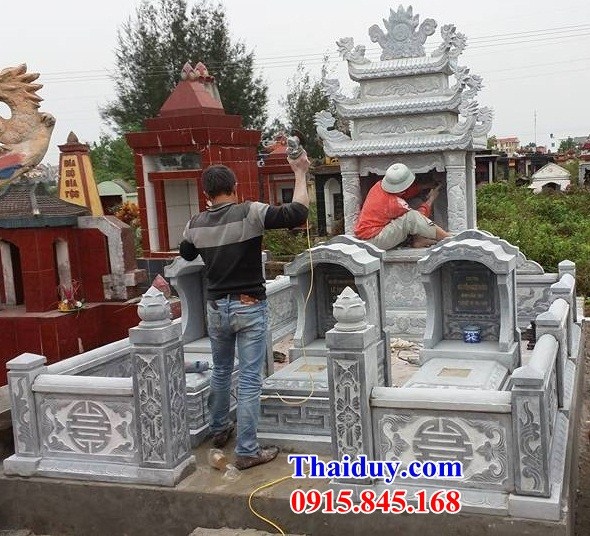 14 Khu lăng mộ đá nguyên khối đẹp bán tại Phú Thọ nghĩa trang gia đình dòng họ gia tộc