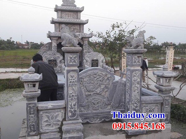15 Khu lăng mộ đá xanh đẹp bán tại Thái Nguyên nghĩa trang gia đình dòng họ gia tộc