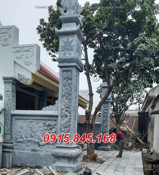 cột đá nhà thờ họ từ đường, cột đá đình chùa miếu, cột đá hiên nhà, cột đá đồng trụ, cột đá vuông, cột đá hình tròn, giá bán cột đá, địa chỉ bán cột đá,