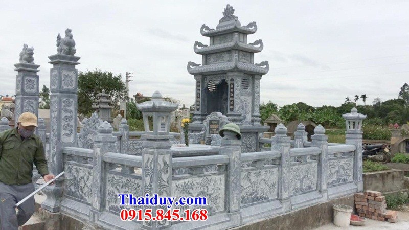 17 Khu lăng mộ đá xanh đẹp bán tại Lào Cai nghĩa trang gia đình dòng họ gia tộc