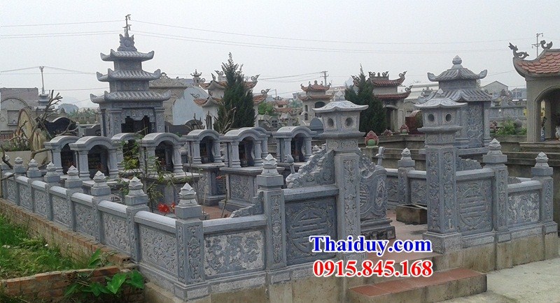 18 Khu lăng mộ đá xanh đẹp bán tại Yên Bái nghĩa trang gia đình dòng họ gia tộc